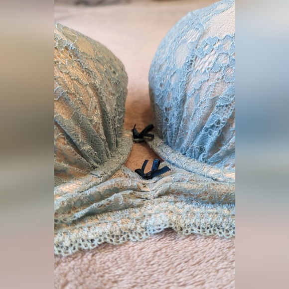 Heidi Klum Intimates turquoise lace underwire bra 34D - Picture 3 of 7